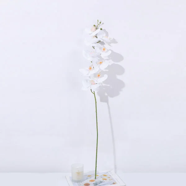 4 x Real Touch Orchid 9 flowers White 90cm