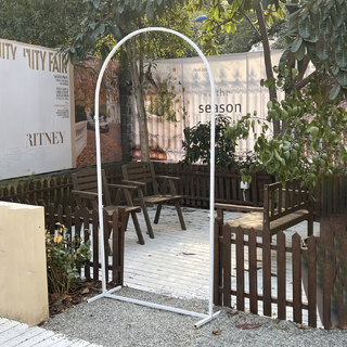 2m x 1m White Metal Decorative Arch Floral Ceremony Backdrop Stand