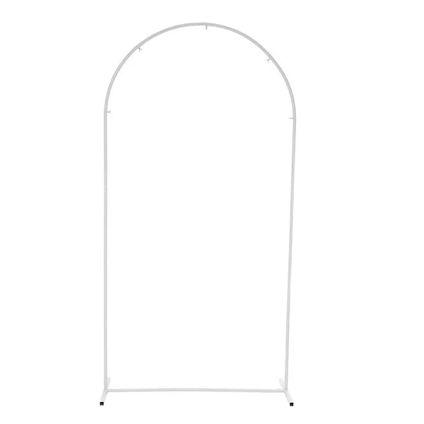 2m x 1m White Metal Decorative Arch Floral Ceremony Backdrop Stand