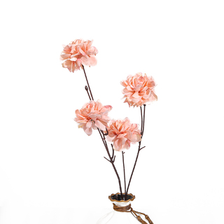 5 x Artificial 4 Heads Peony Spray Peach 90cm