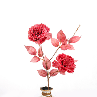 5 x Artificial Queen Peony Raspberry 70cm