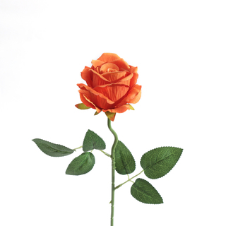 10 x Artificial Rose Bloom Rust 50cm