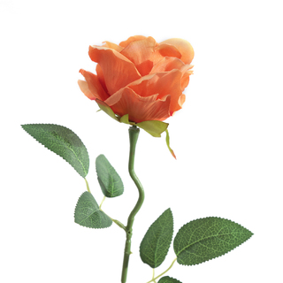 10 x Artificial Rose Bloom Orange 50cm