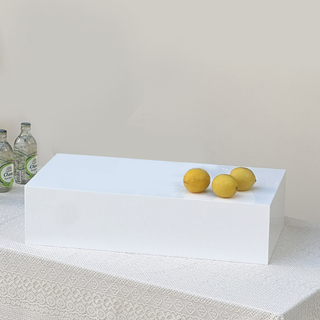 White Acrylic Table Riser 60x30x15cm