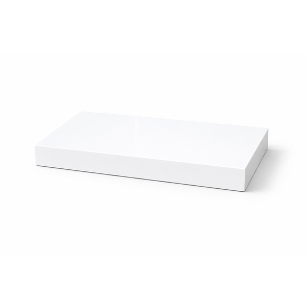 Long White Acrylic Table Riser 65x30x5cm