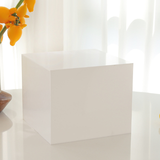 White Acrylic Cube Table Riser 30x30x25cm