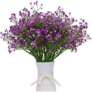 36 x Purple Artificial Baby's Breath Silk Flower Fake Gypsophila Wedding