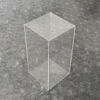 Clear Acrylic Square Pedestal Display Art Decor Plinths Pillars 60cm