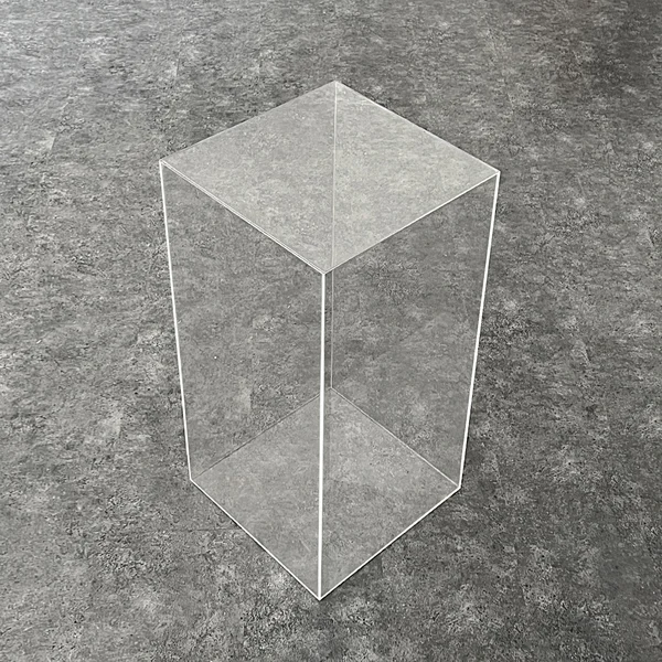 Clear Acrylic Square Pedestal Display Art Decor Plinths Pillars 60cm