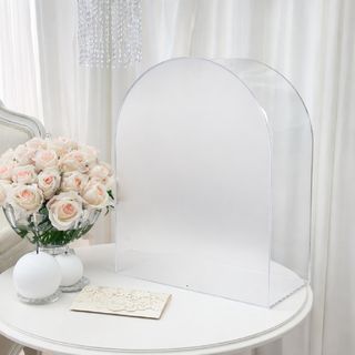 Acrylic Square Christening Gift Box Arch U-shape Frosted Top