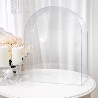 Acrylic Square Christening Gift Box Arch U-shape Clear Top