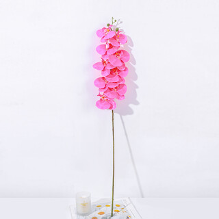 4 x Real Touch Orchid 9 flowers Hot Pink 88cm