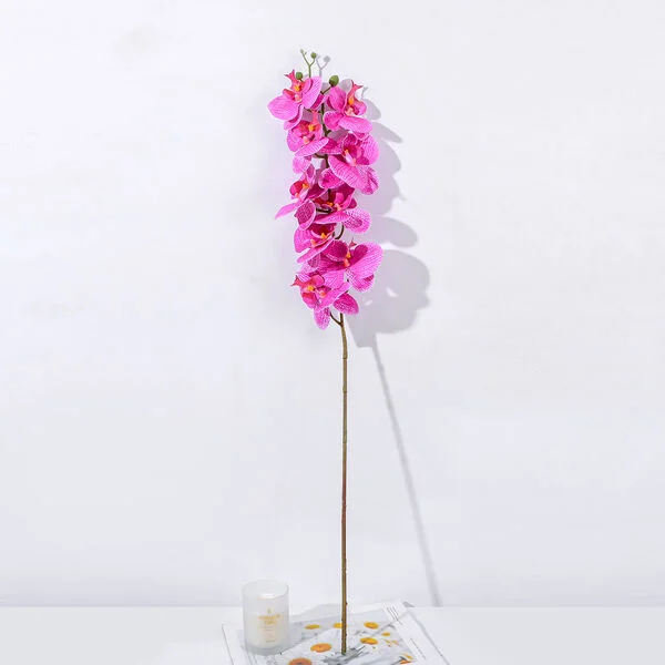 4 x Real Touch Orchid 9 flowers Purple 88cm