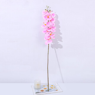 4 x Real Touch Orchid 9 flowers Dotted Pink 88cm