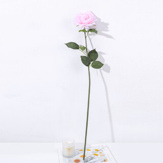 Real Touch Rose Full Bloom Lilac Pink 75cm