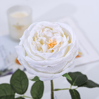 Real Touch Austin Rose White 45cm