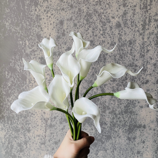 10 Heads Artificial Calla Lily Bouquet White