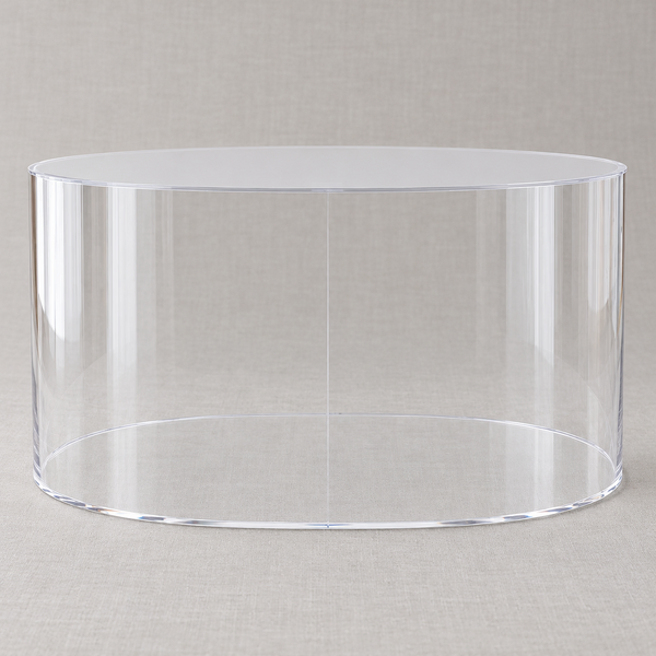 Oval Clear Acrylic Christening Gift Box