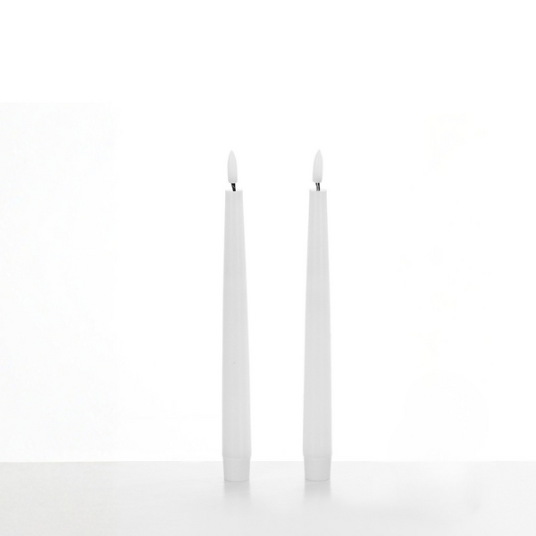 Candle Do 2 x Real Wax Flickering Glow LED Taper Candle 24.5cm