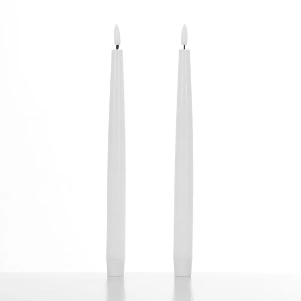 Candle Do 2 x Real Wax Flickering Glow LED Taper Candle 29.5cm