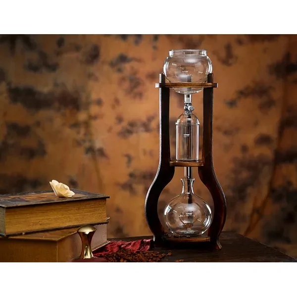 1000ml Cold Drip Ice Coffee Maker Dutch Brew Machine Wooden Stand