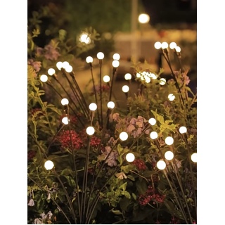 2 x Firefly Outdoor Garden Solar Lights