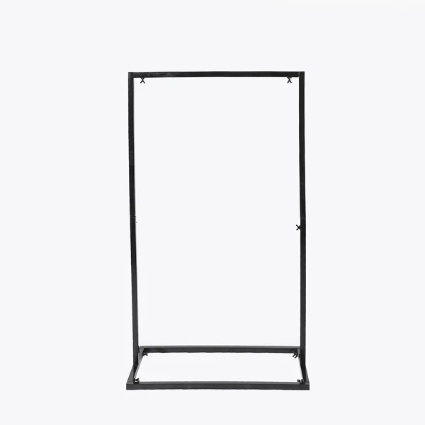 Black Metal Rectangle Floral Ceremony Backdrop Stand 130cm