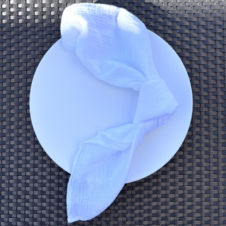 10 x Cotton Crepe Gauze Napkin White 50cm
