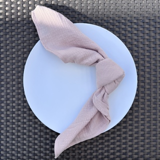 10 x Cotton Crepe Gauze Napkin Nude 50cm