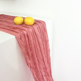 2 x Boho Cheesecloth Table Runner Canyon Rose 90x400cm