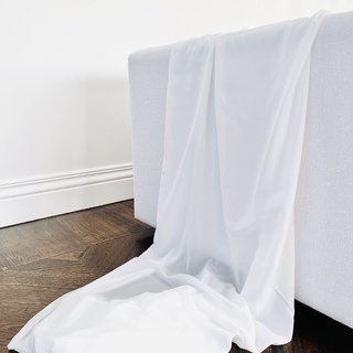 White Chiffon Fabric Drape 10m