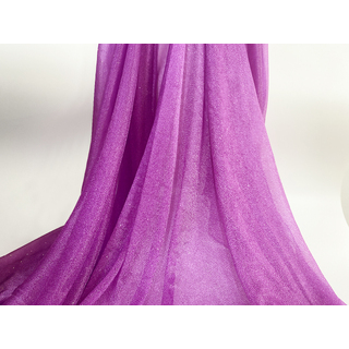 Vivid Violet Stretch Chiffon with Glitter 40m