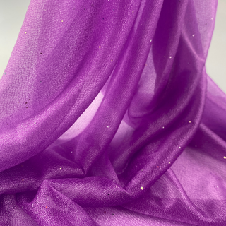 Purple Stretch Chiffon with Glitter 40m