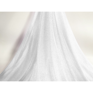 White Stretch Chiffon with Glitter 40m
