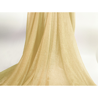 Champagne Stretch Chiffon with Glitter 40m