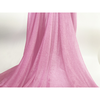 Light Pink Stretch Chiffon with Glitter 40m