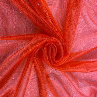 Berry Red Stretch Chiffon with Glitter 40m