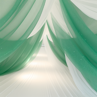 Emerald Green Stretch Chiffon with Glitter 40m