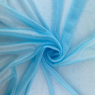 Blue Stretch Chiffon with Glitter 40m