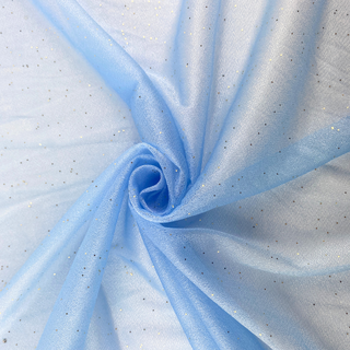 Sky Blue Stretch Chiffon with Glitter 40m
