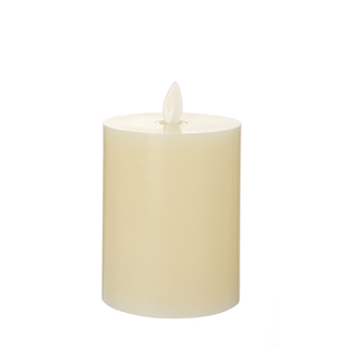 Real Wax Flickering LED Pillar Candle Flat Top 7.5cmDx10cmH
