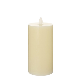 Real Wax Flickering LED Pillar Candle Flat Top 7.5cmDx15cmH