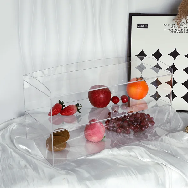 Clear Acrylic 2 Tier Cake Bakery Display Case