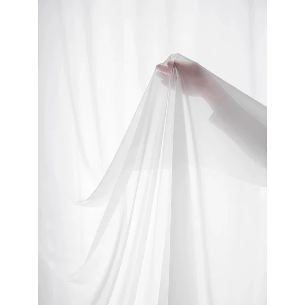 White Chiffon Backdrop Curtain 1.4mW x 3mL