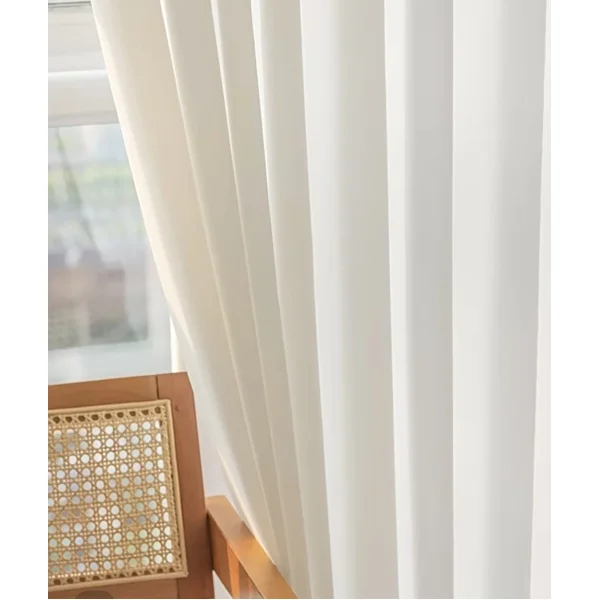Off White Spandex 4-Way Polyester Stretch Backdrop Curtain Panel 3mL