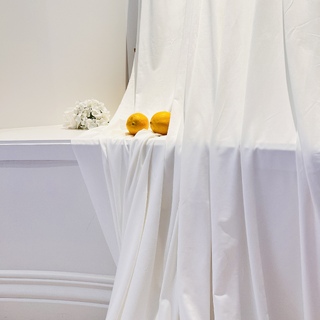 Off White Spandex 4-Way Polyester Stretch Drape 10m
