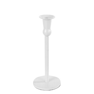 2 x Cleo Metal Taper Candle Holder White 25cm