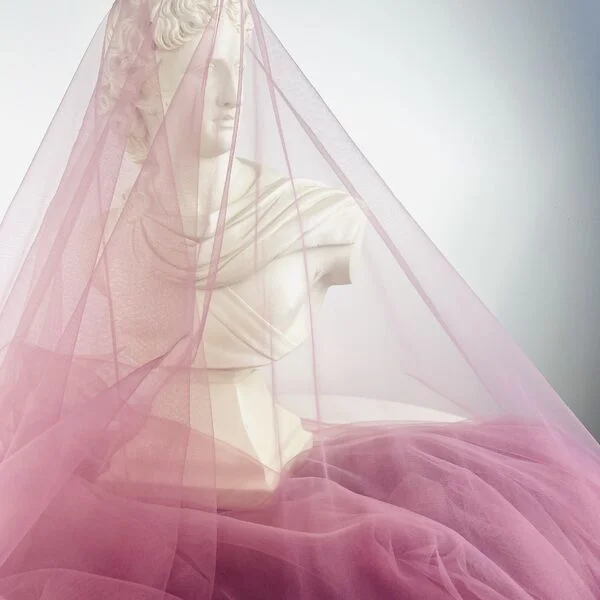 Dusky Rose Romantic Soft Tulle Fabric Drape 10m