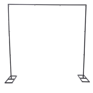 Black Metal Square Floral Signage Backdrop Stand 2x2m