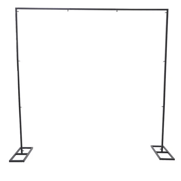 Black Metal Square Floral Signage Backdrop Stand 2x2m
